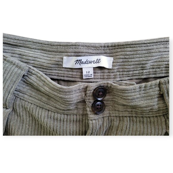Madewell teal Curvy Corduroy High-Rise Tapered Pants size 12 EUC Fall Perfection - Picture 7 of 16